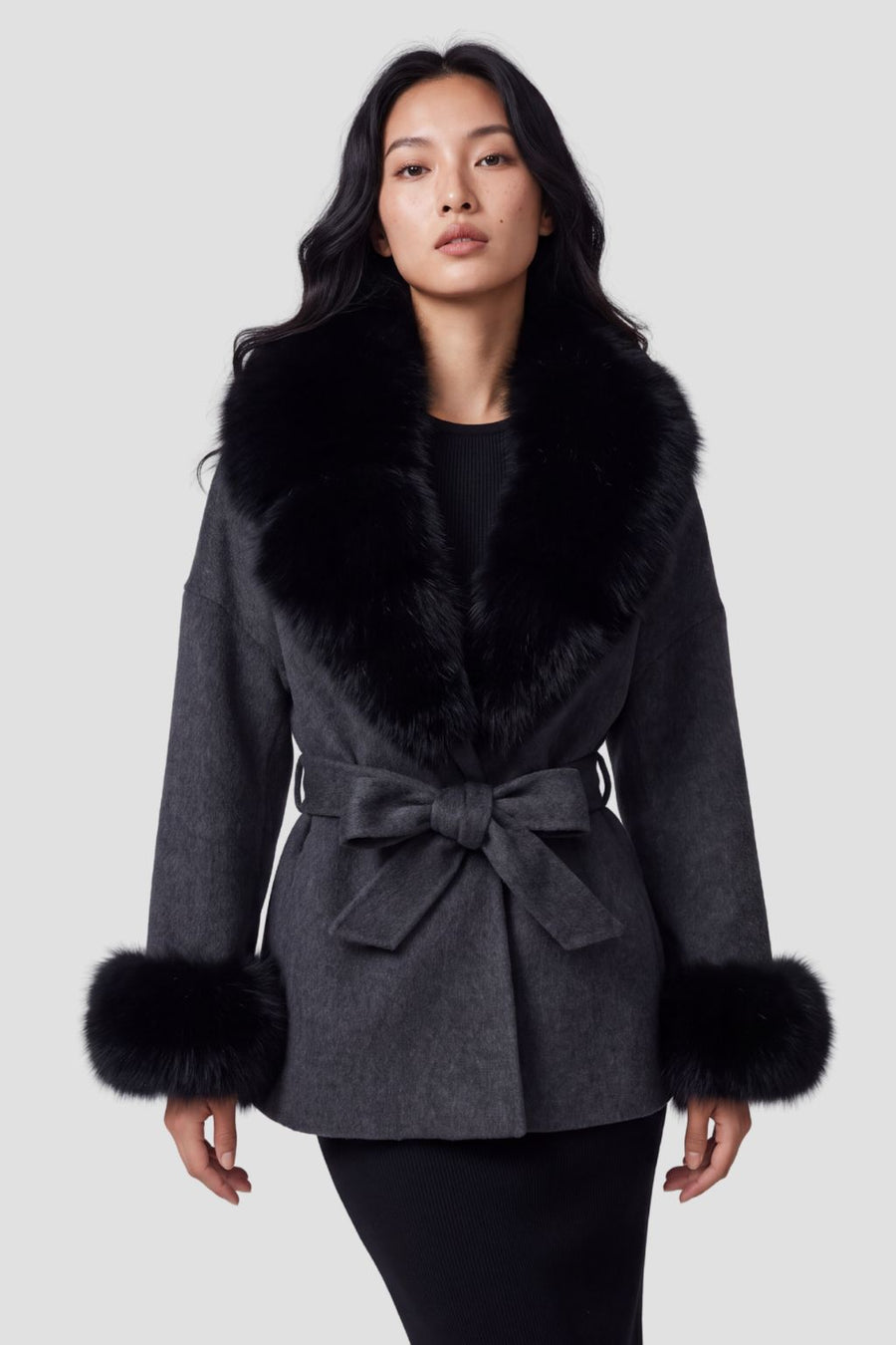 Veste cachemire fourrure femme Héritage fourrure