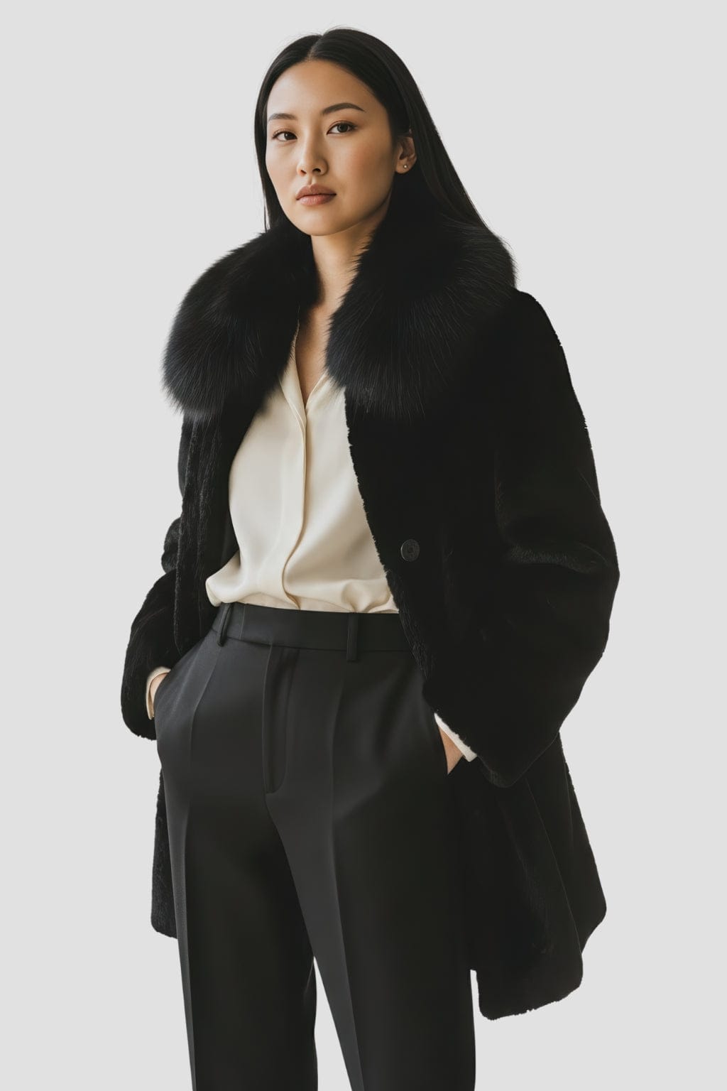 Veste en fourrure longue Héritage fourrure