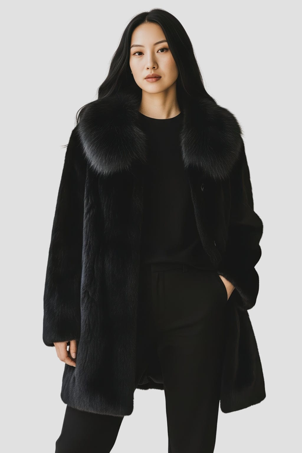 Veste en fourrure longue Héritage fourrure