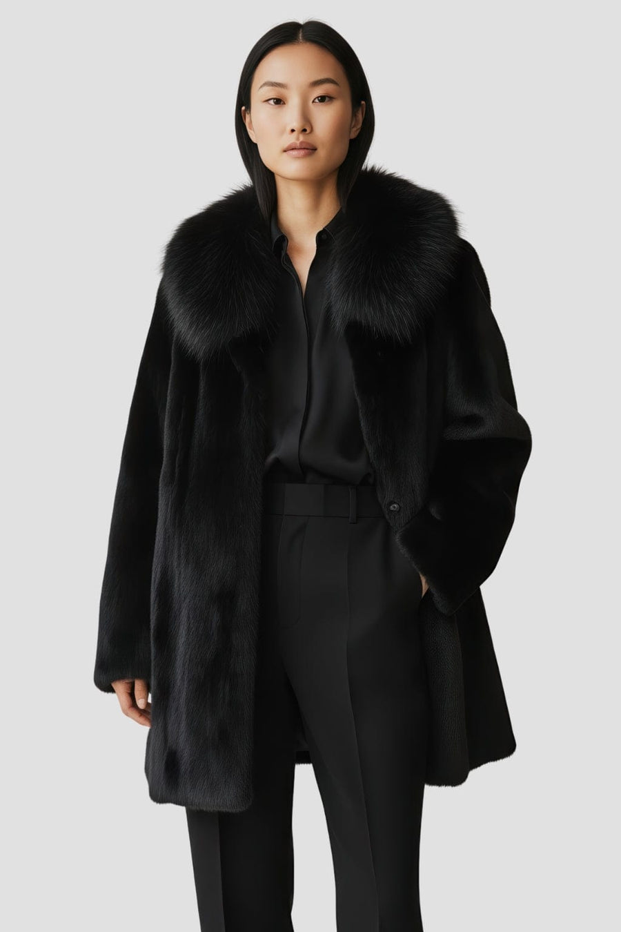 Veste en fourrure longue Héritage fourrure