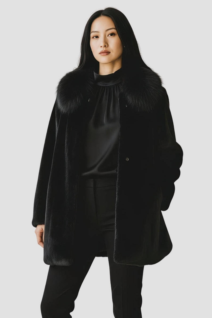 Veste en fourrure longue Héritage fourrure