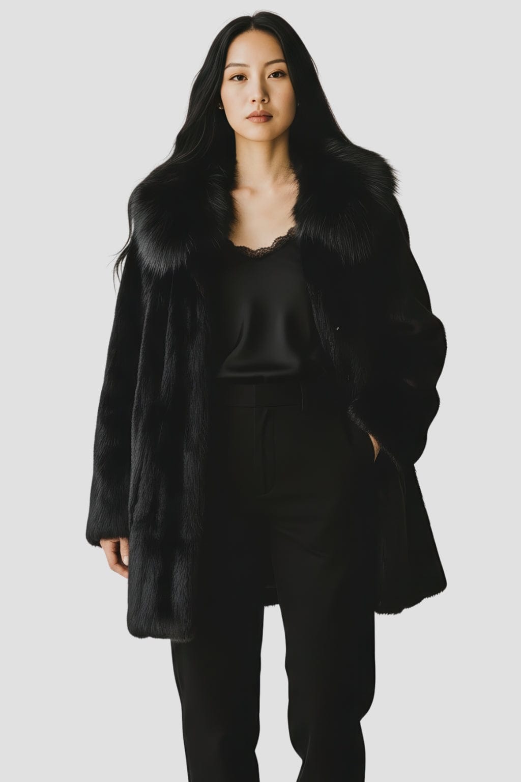 Veste en fourrure longue Héritage fourrure