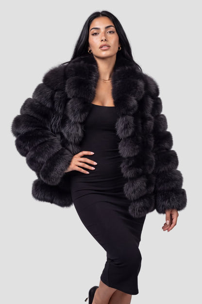 Veste en fourrure mi longue Héritage fourrure