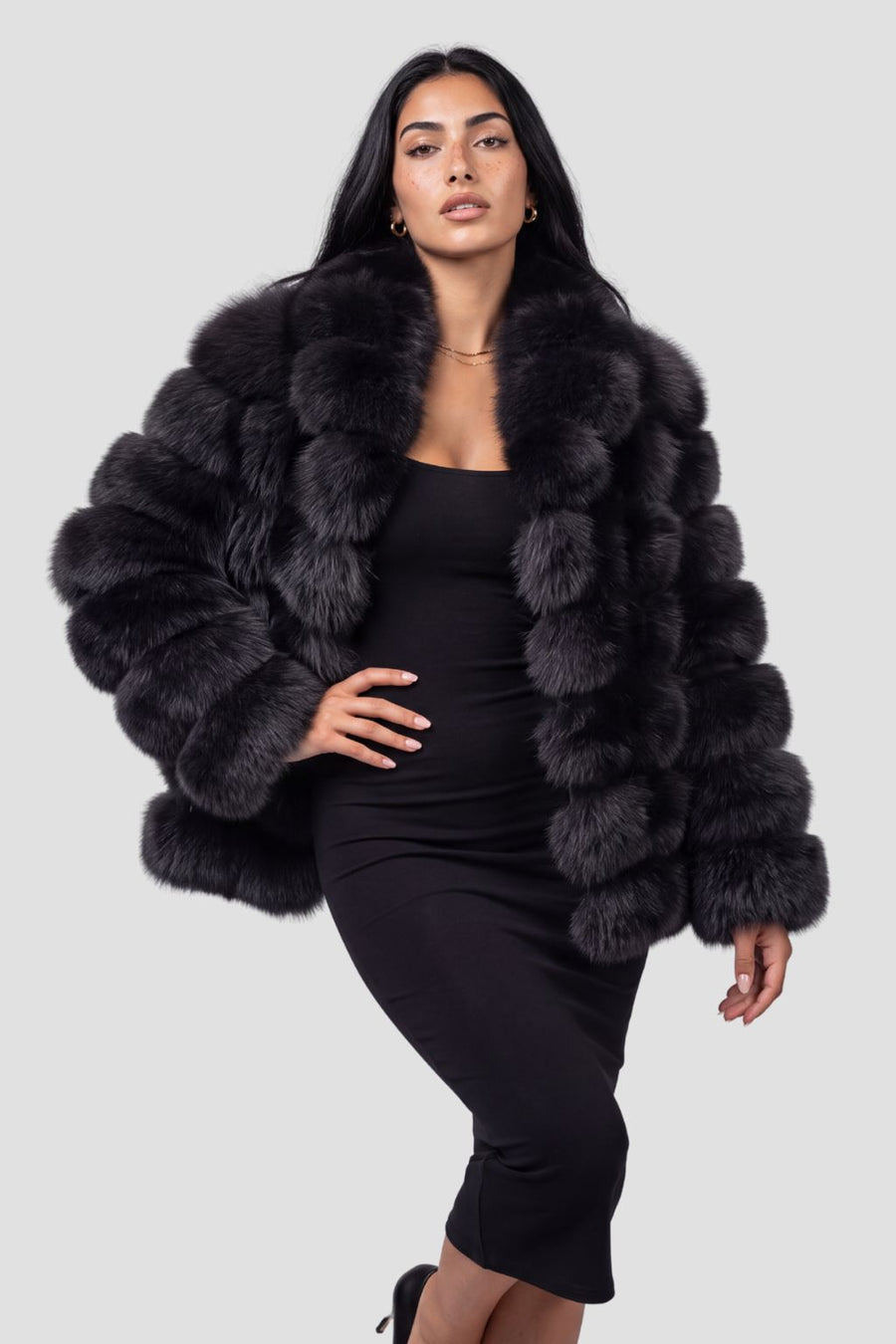 Veste en fourrure mi longue Héritage fourrure