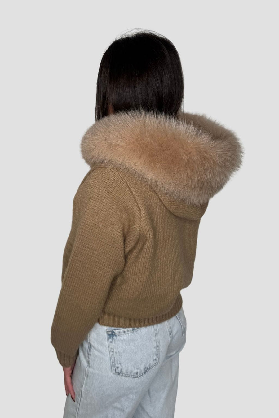 Veste en laine à fourrure femme Héritage fourrure