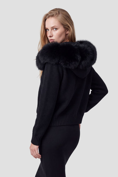 Veste en laine à fourrure femme Héritage fourrure