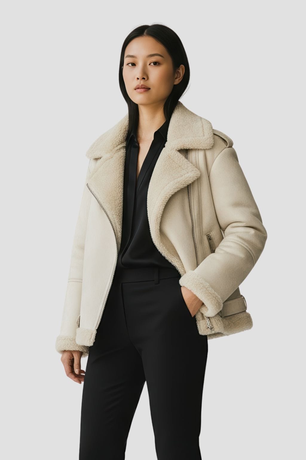 Veste fourrure daim femme Héritage fourrure