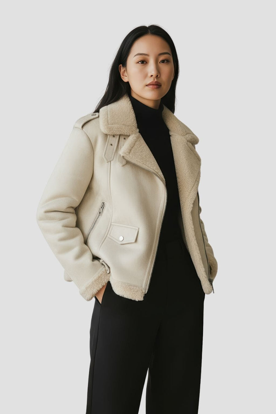 Veste fourrure daim femme Héritage fourrure