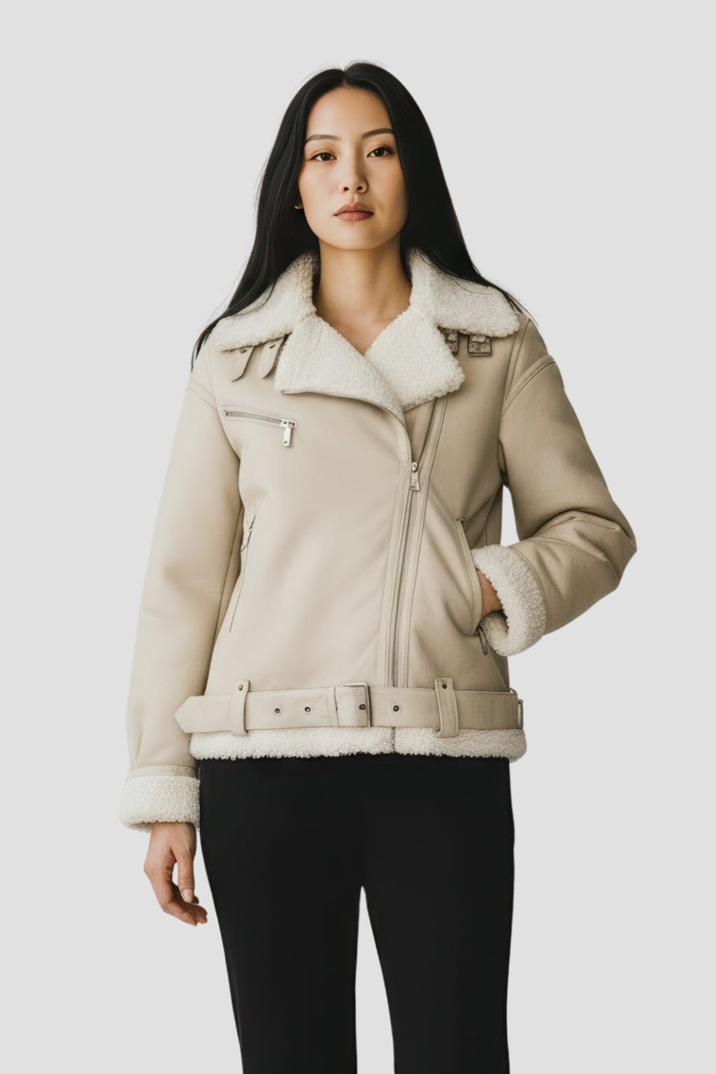 Veste fourrure daim femme Héritage fourrure