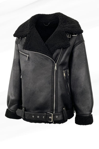 Veste fourrure femme aviateur Héritage fourrure