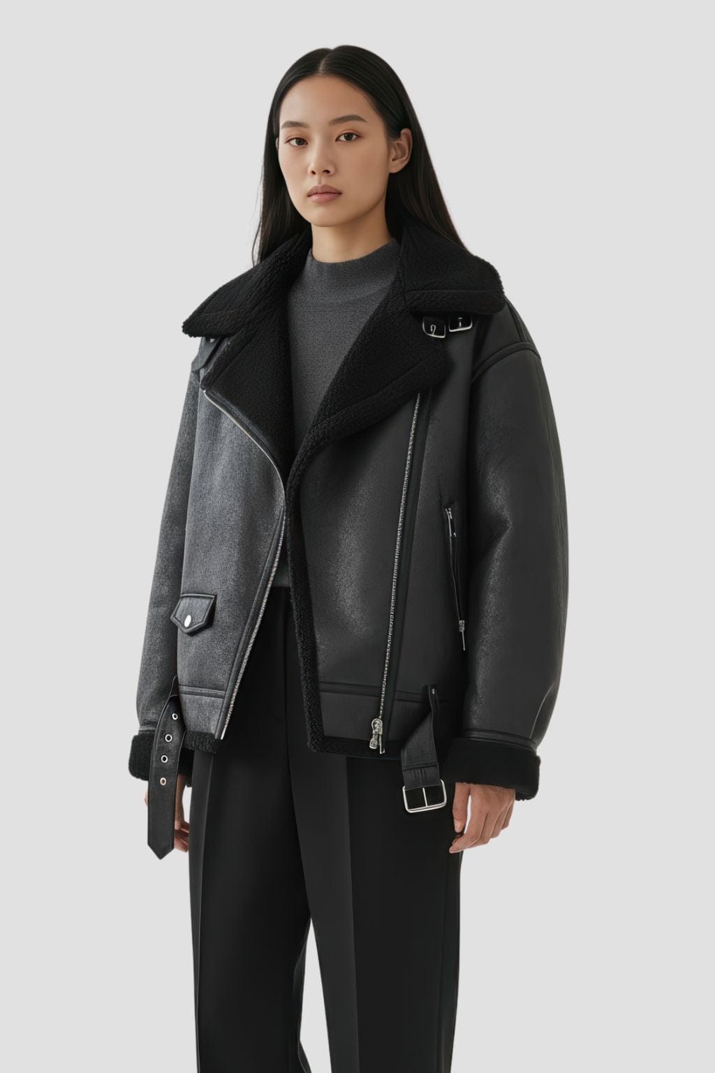 Veste fourrure femme aviateur Héritage fourrure