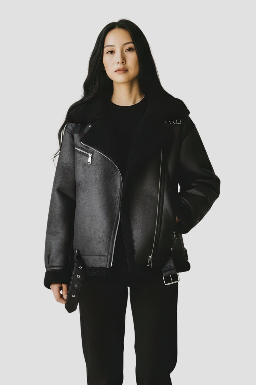 Veste fourrure femme aviateur Héritage fourrure