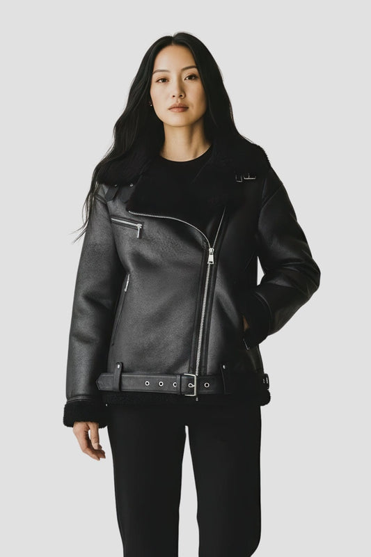 Veste fourrure femme aviateur Héritage fourrure