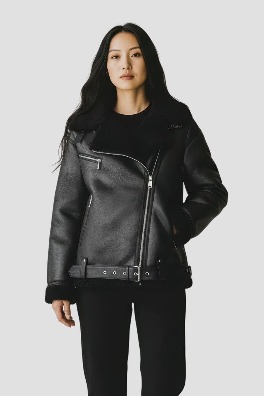 Veste fourrure femme aviateur Héritage fourrure