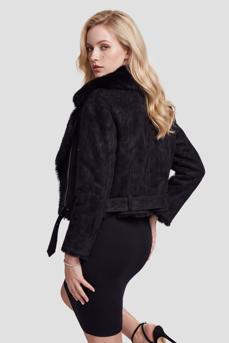 Veste fourrure femme aviateur Héritage fourrure