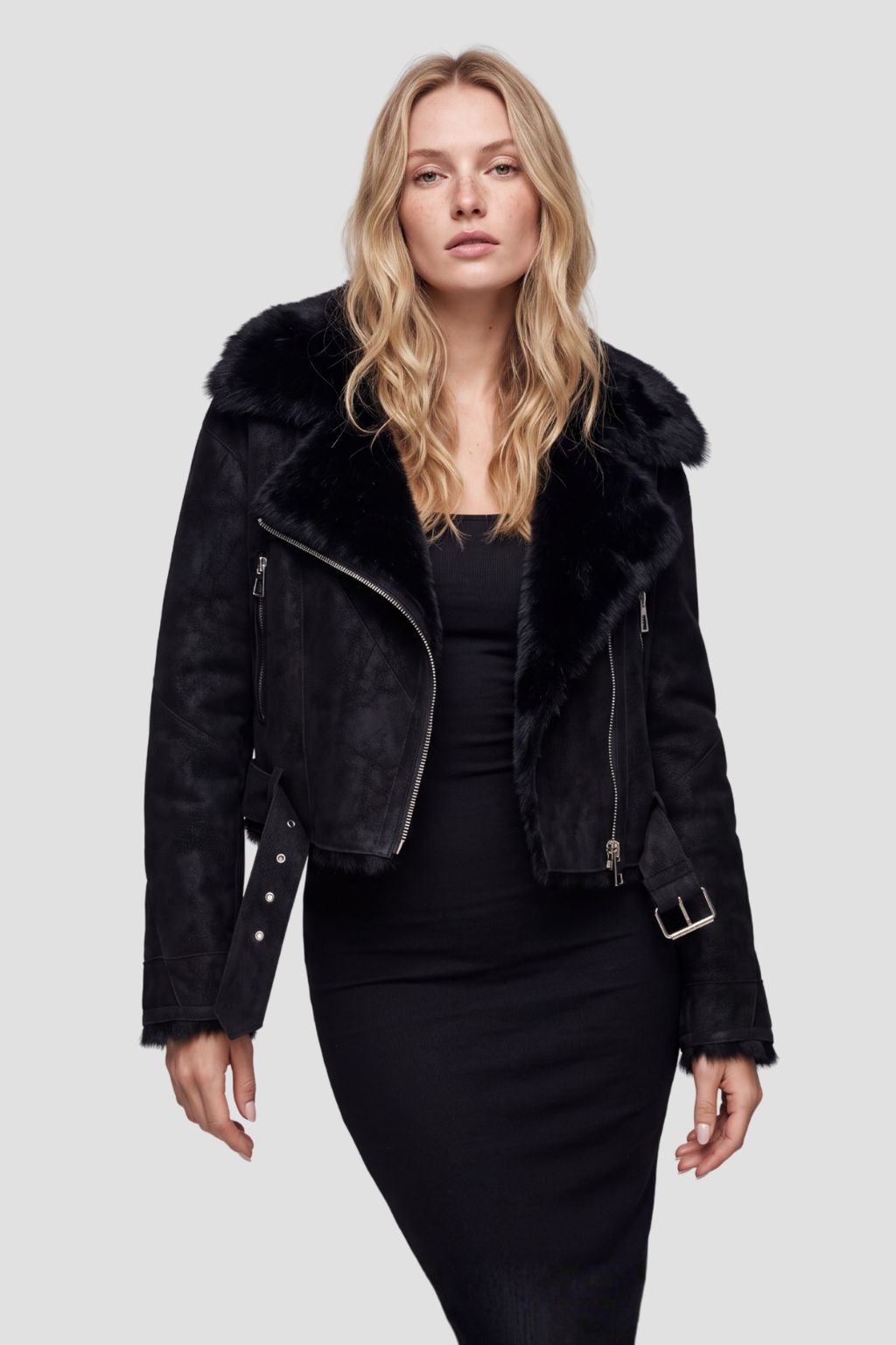 Veste fourrure femme aviateur Héritage fourrure