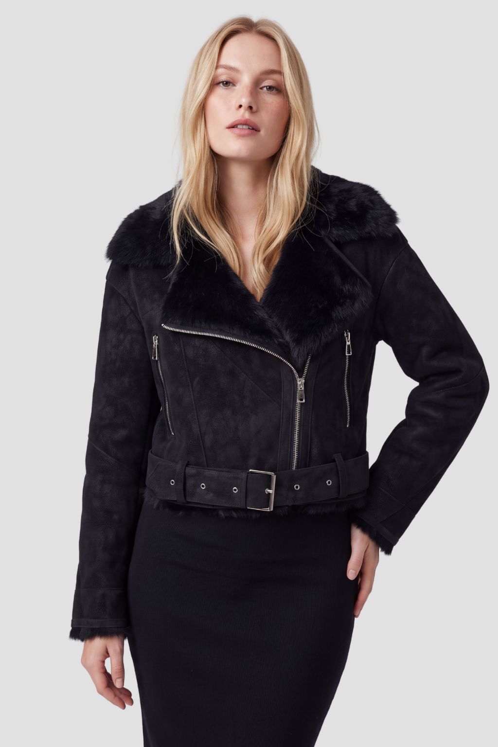 Veste fourrure femme aviateur Héritage fourrure