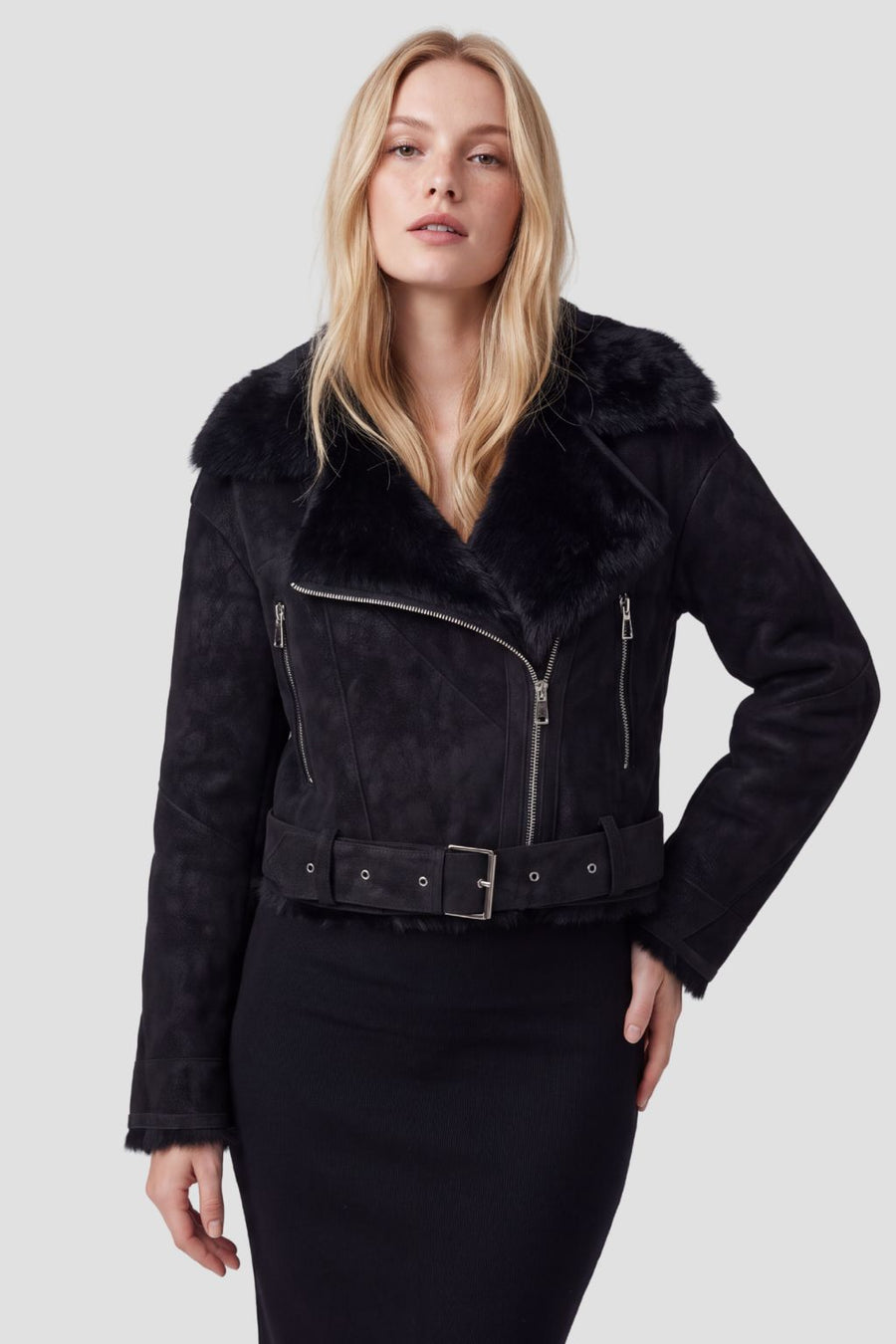 Veste fourrure femme aviateur Héritage fourrure