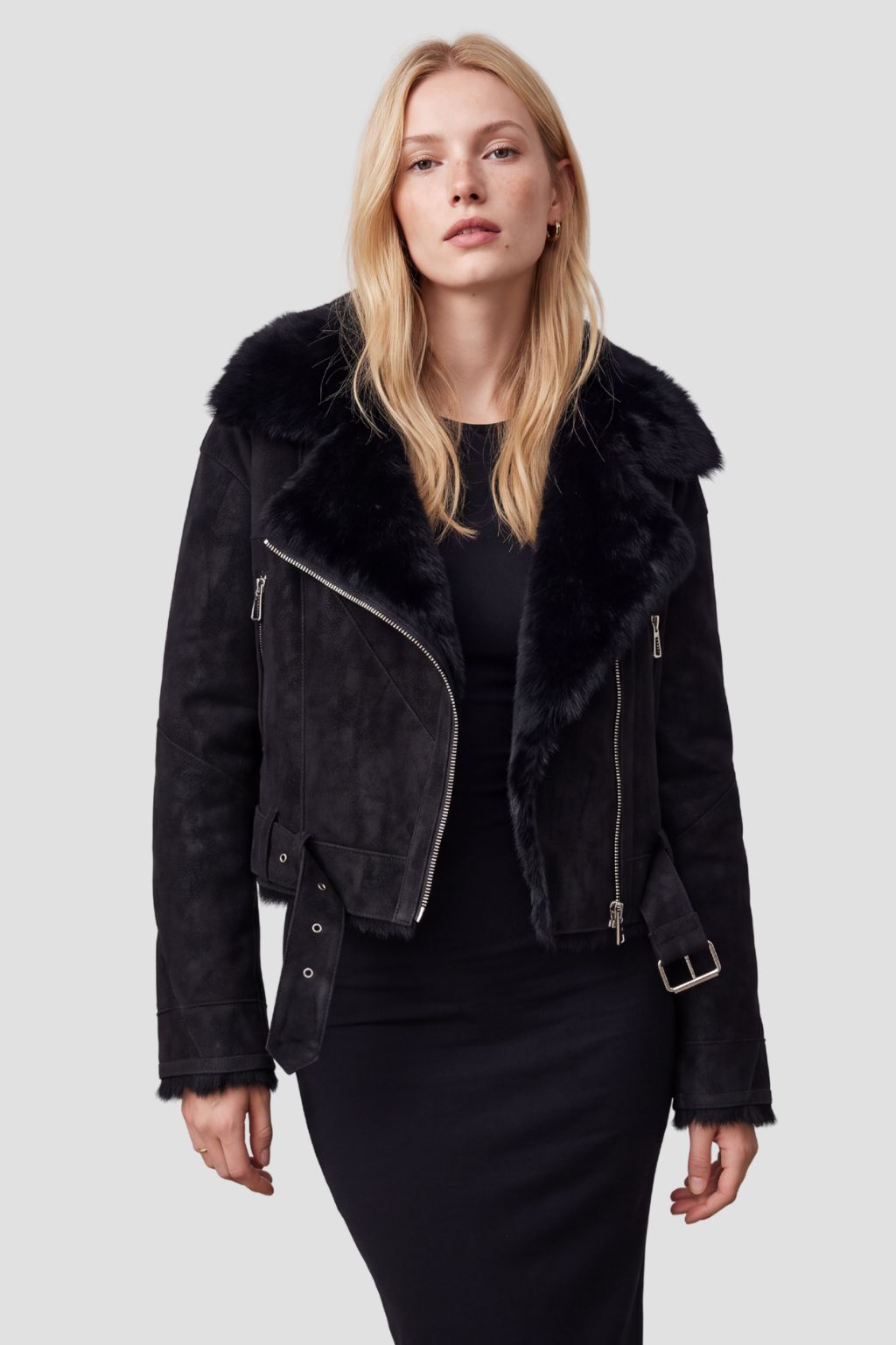 Veste fourrure femme aviateur Héritage fourrure