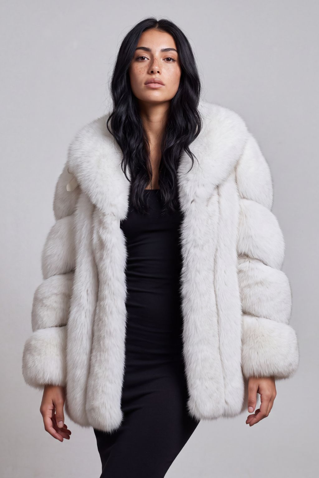 Veste fourrure femme blanc Héritage fourrure