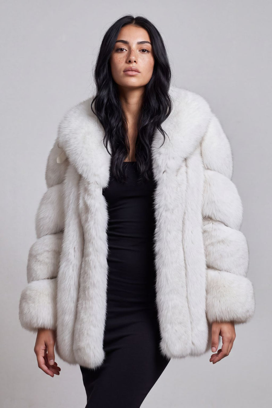 Veste fourrure femme blanc Héritage fourrure