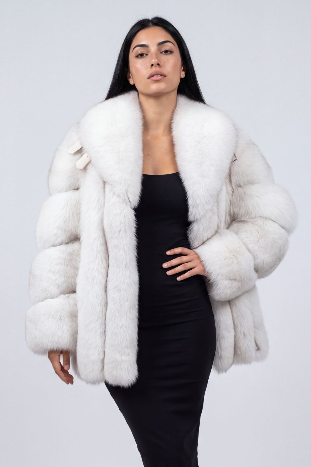 Veste fourrure femme blanc Héritage fourrure