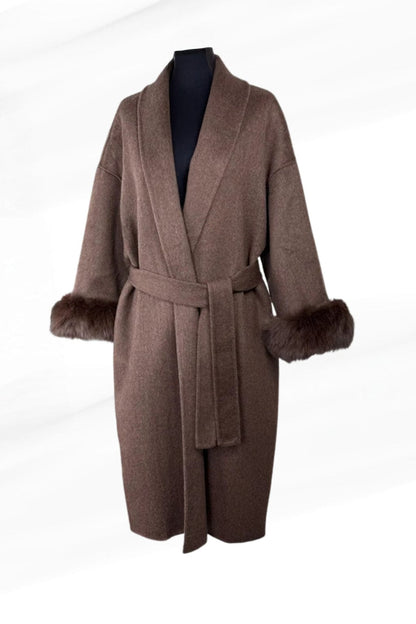 Veste fourrure femme brune Héritage fourrure