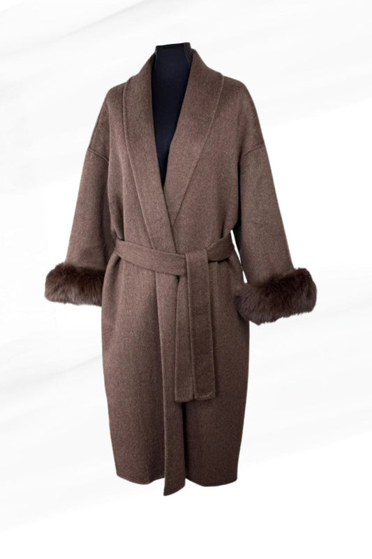 Veste fourrure femme brune Héritage fourrure