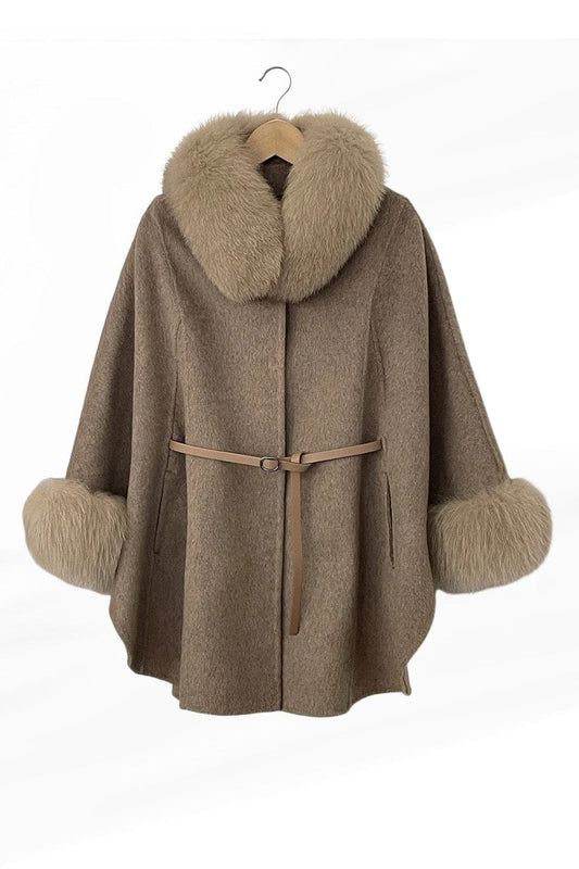 Veste fourrure femme chocolat Héritage fourrure