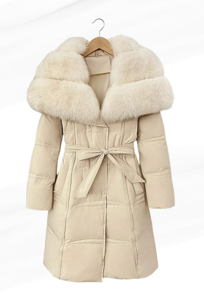 Veste fourrure femme crème Héritage fourrure