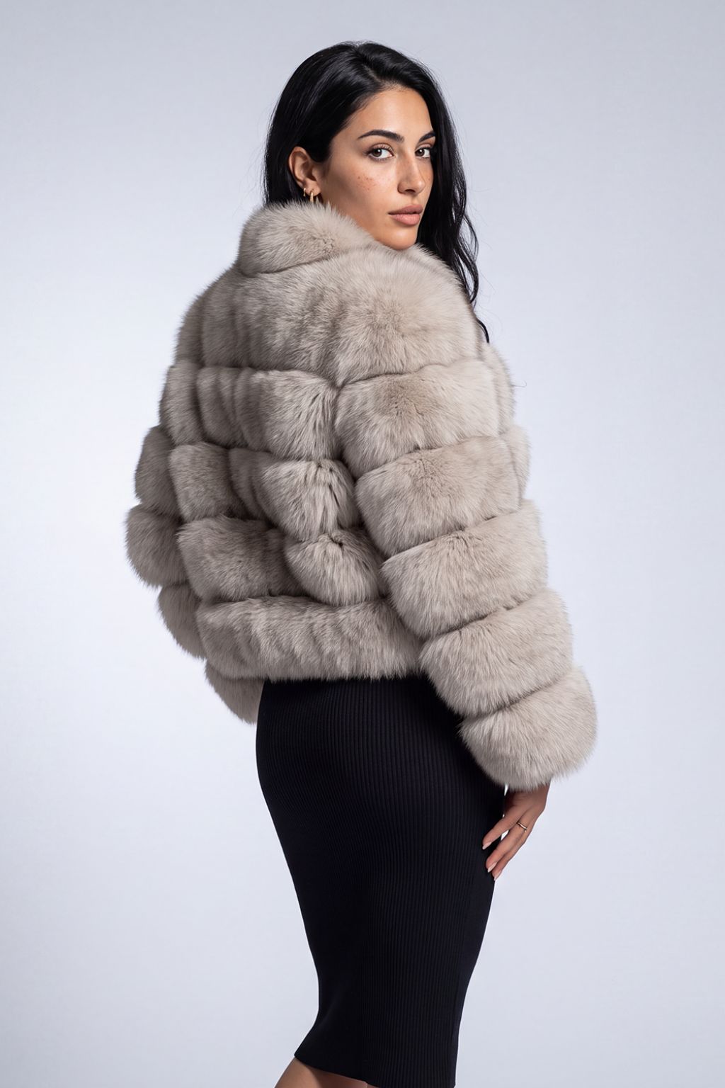 Veste fourrure femme crème Héritage fourrure