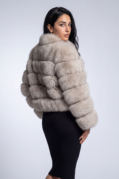 Veste fourrure femme crème Héritage fourrure