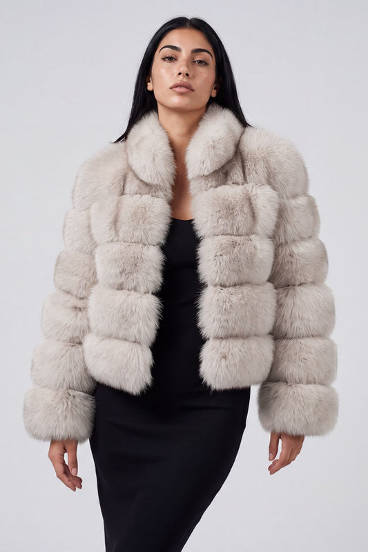 Veste fourrure femme crème Héritage fourrure