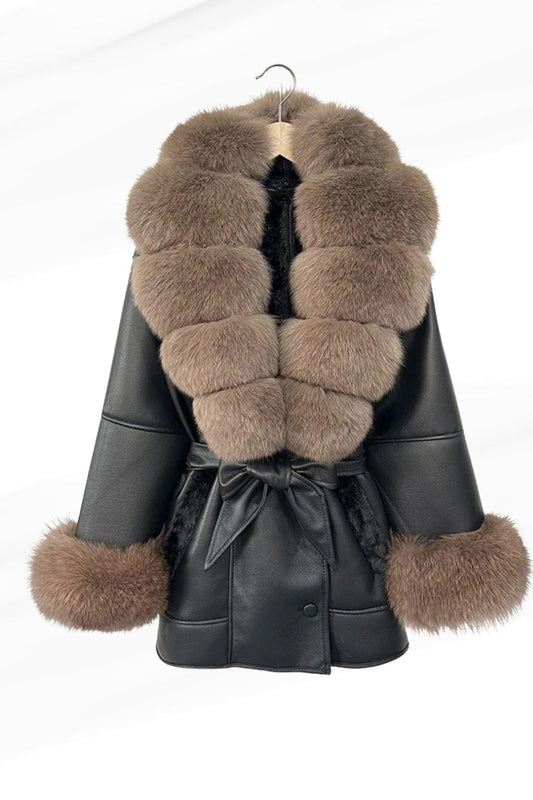 Veste fourrure femme cuir Héritage fourrure