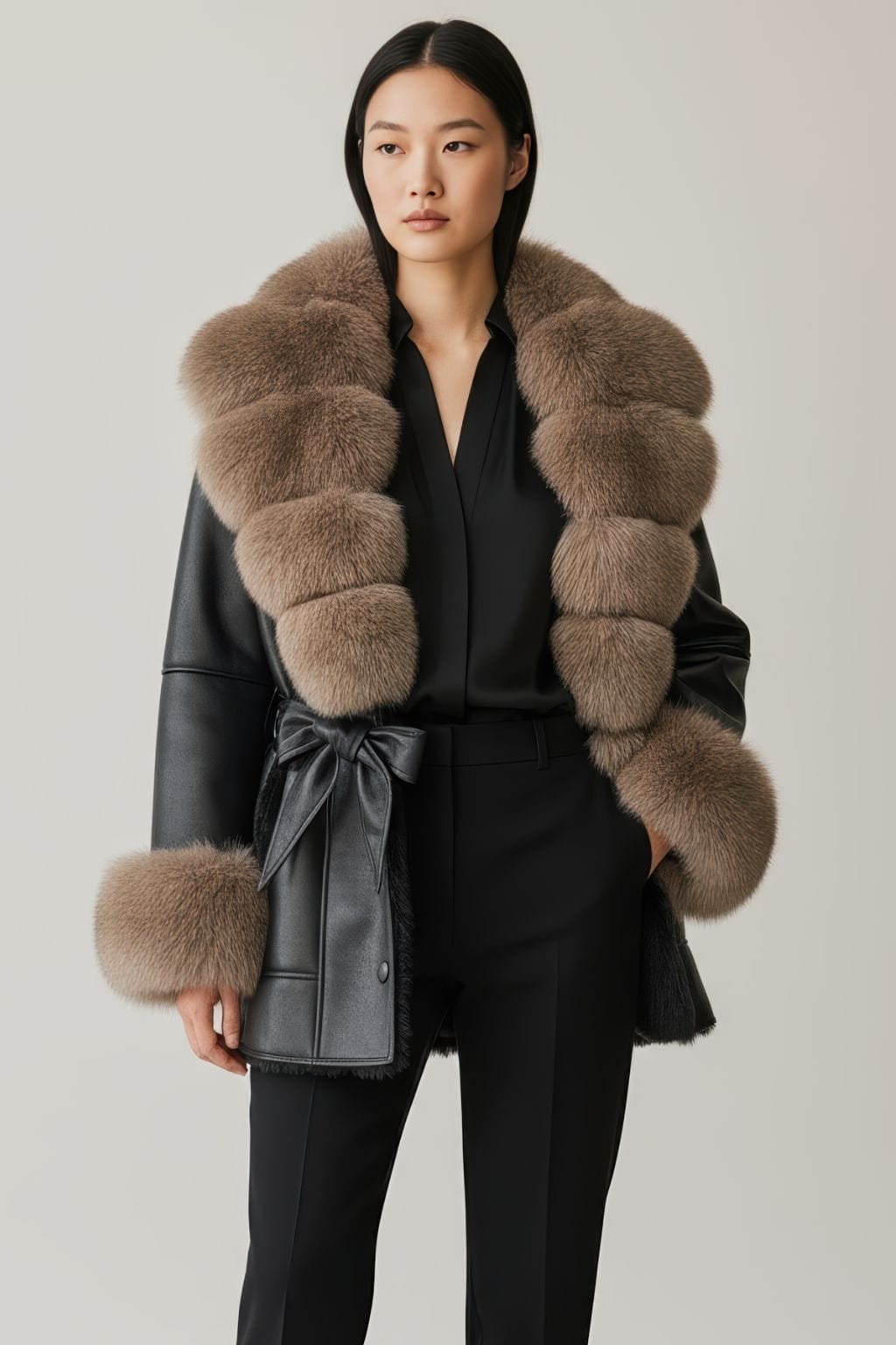 Veste fourrure femme cuir Héritage fourrure