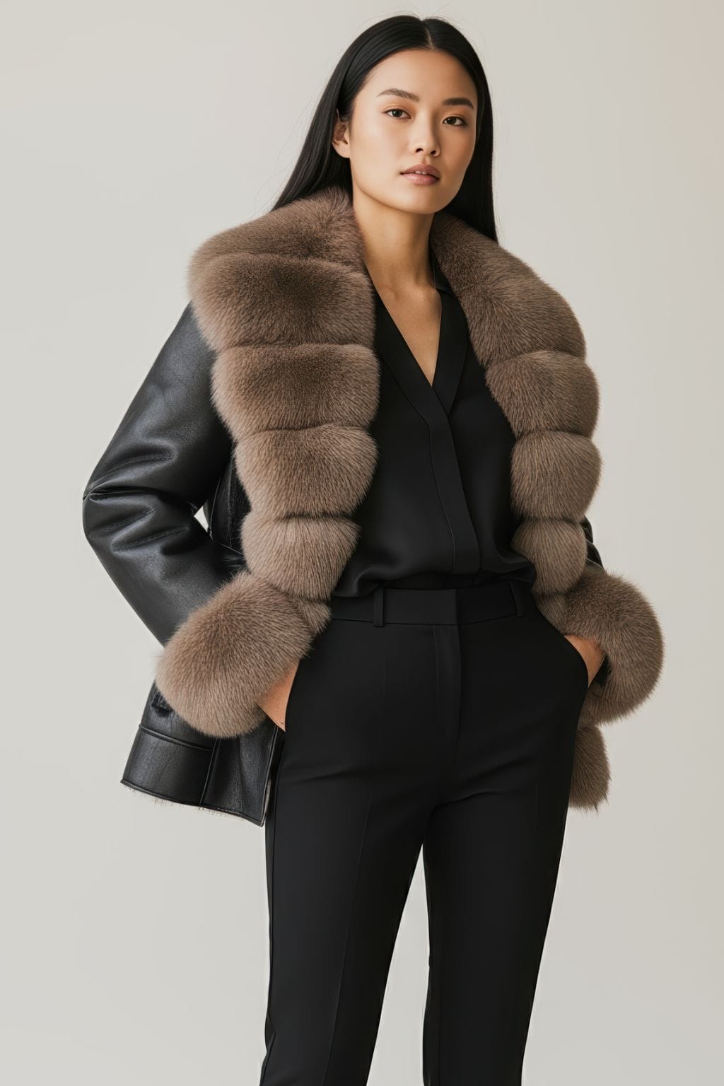 Veste fourrure femme cuir Héritage fourrure