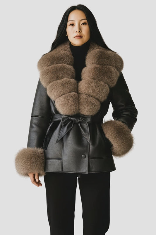 Veste fourrure femme cuir Héritage fourrure