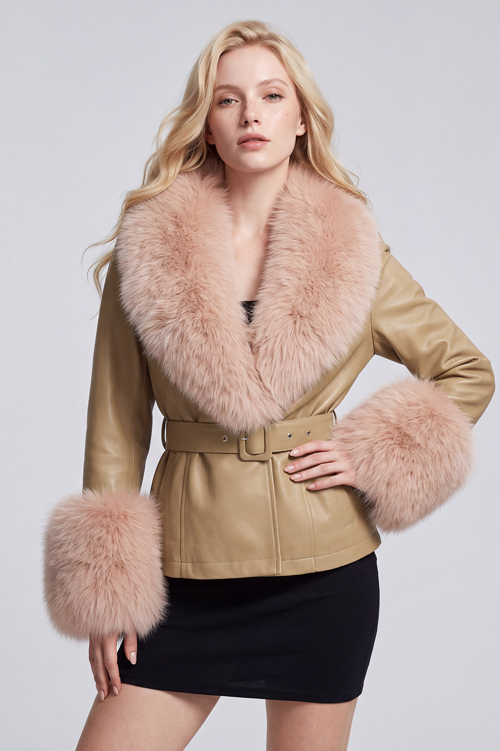 Veste fourrure femme cuir Héritage fourrure