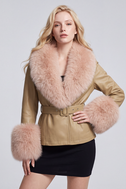 Veste fourrure femme cuir Héritage fourrure