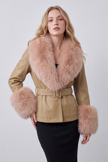 Veste fourrure femme cuir Héritage fourrure
