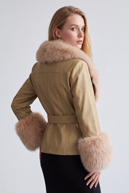 Veste fourrure femme cuir Héritage fourrure