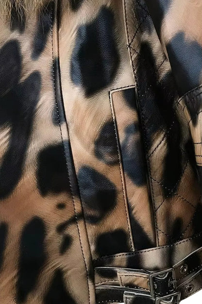 Veste fourrure femme léopard Héritage fourrure