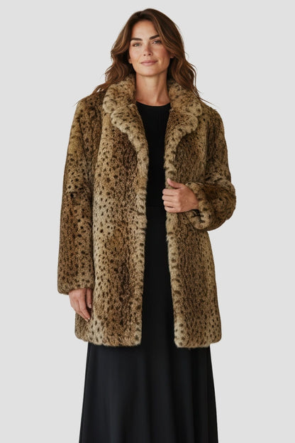 Veste fourrure femme léopard Héritage fourrure