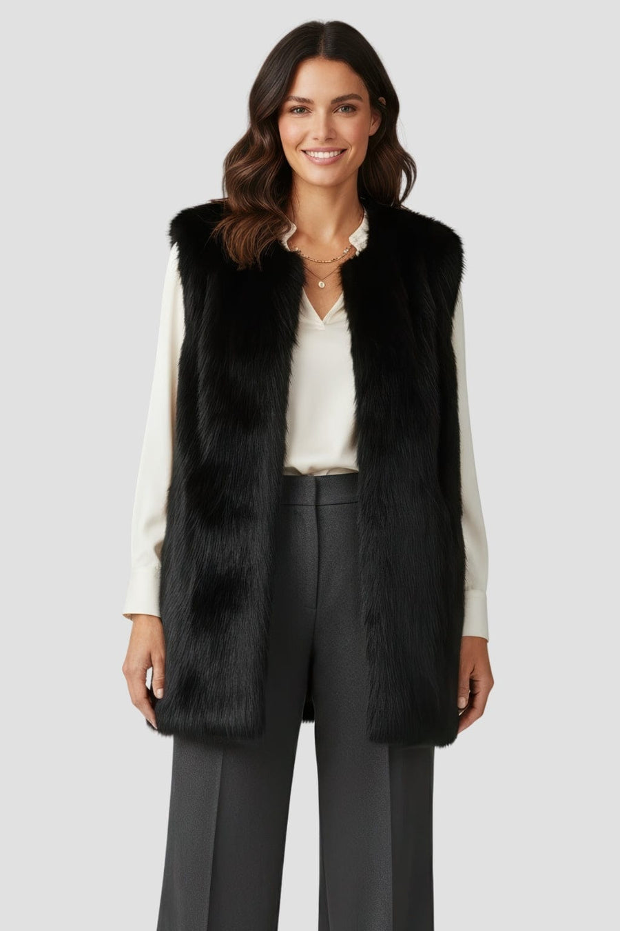 Veste fourrure femme manche courte Héritage fourrure