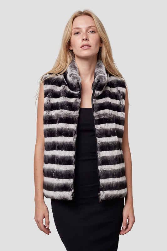Veste fourrure femme manche courte Héritage fourrure