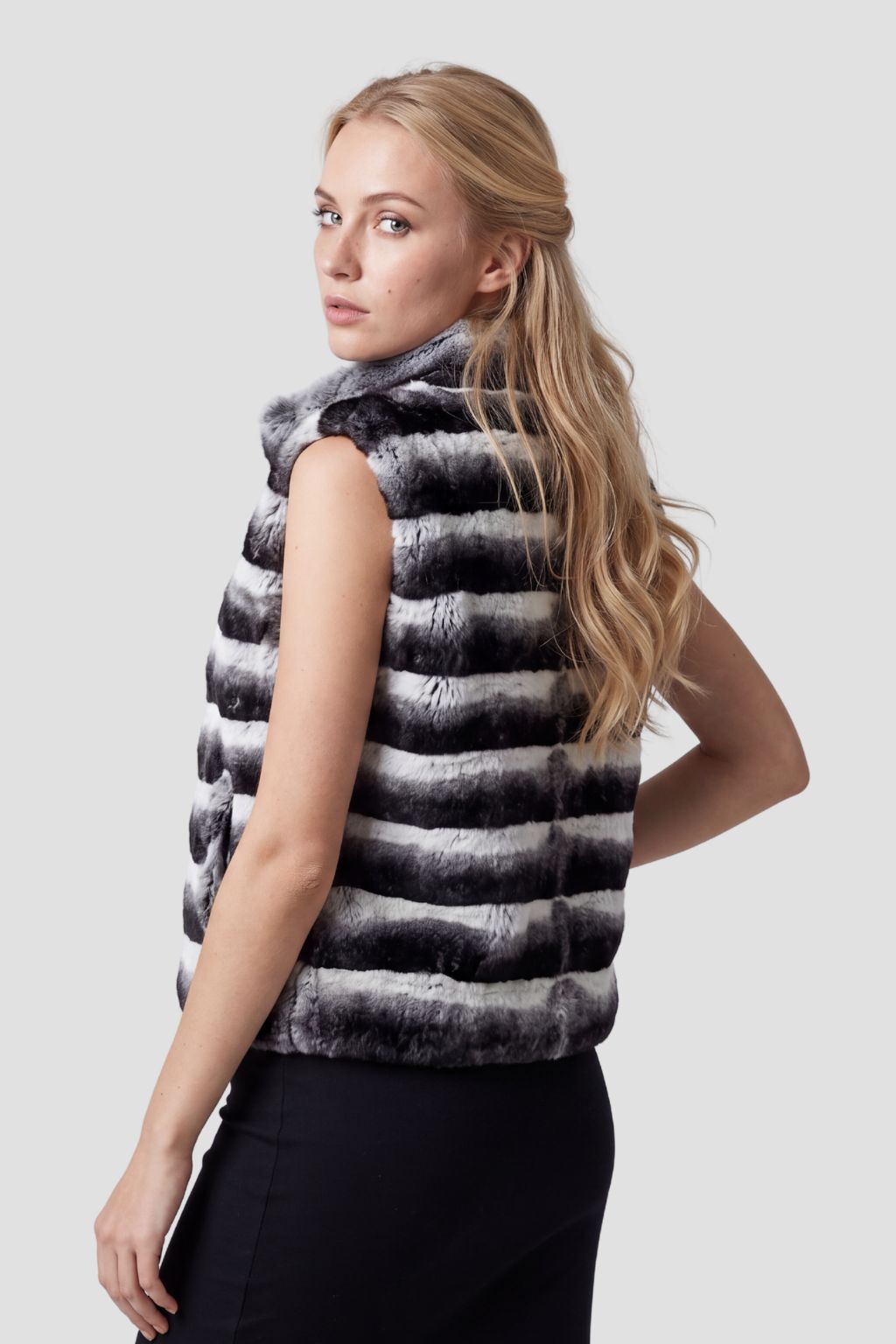 Veste fourrure femme manche courte Héritage fourrure