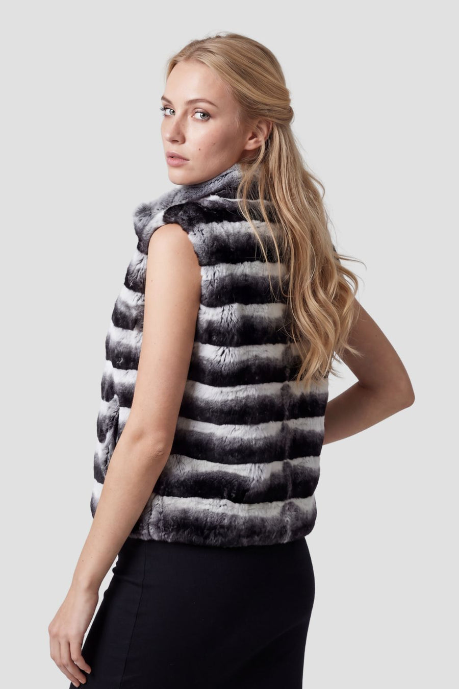 Veste fourrure femme manche courte Héritage fourrure