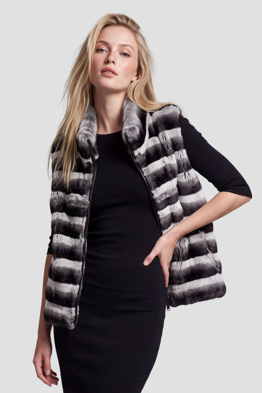 Veste fourrure femme manche courte Héritage fourrure