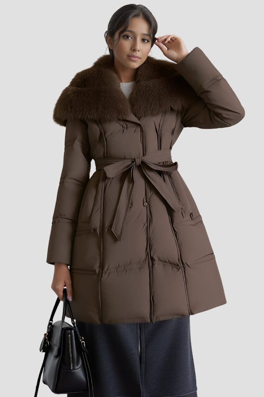 Veste fourrure femme marron Héritage fourrure