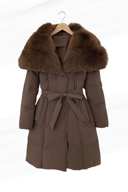 Veste fourrure femme marron Héritage fourrure